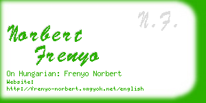 norbert frenyo business card